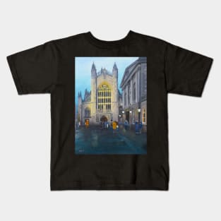 Bath Abbey at Dusk Kids T-Shirt